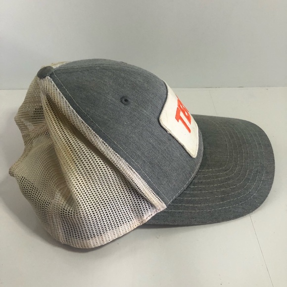TB12 Hat. Adjustable Size. Grey/Orange. Some Slight Wear And Staining On Mesh. - Picture 5 of 9
